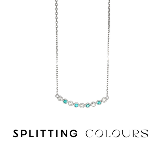 The Mono Necklace - Brazilian Paraiba 'Sea Sparkles' with Diamonds