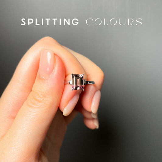 The Fusion Ring - 1.78ct Shadow Grey & Dusty Pink Tourmaline