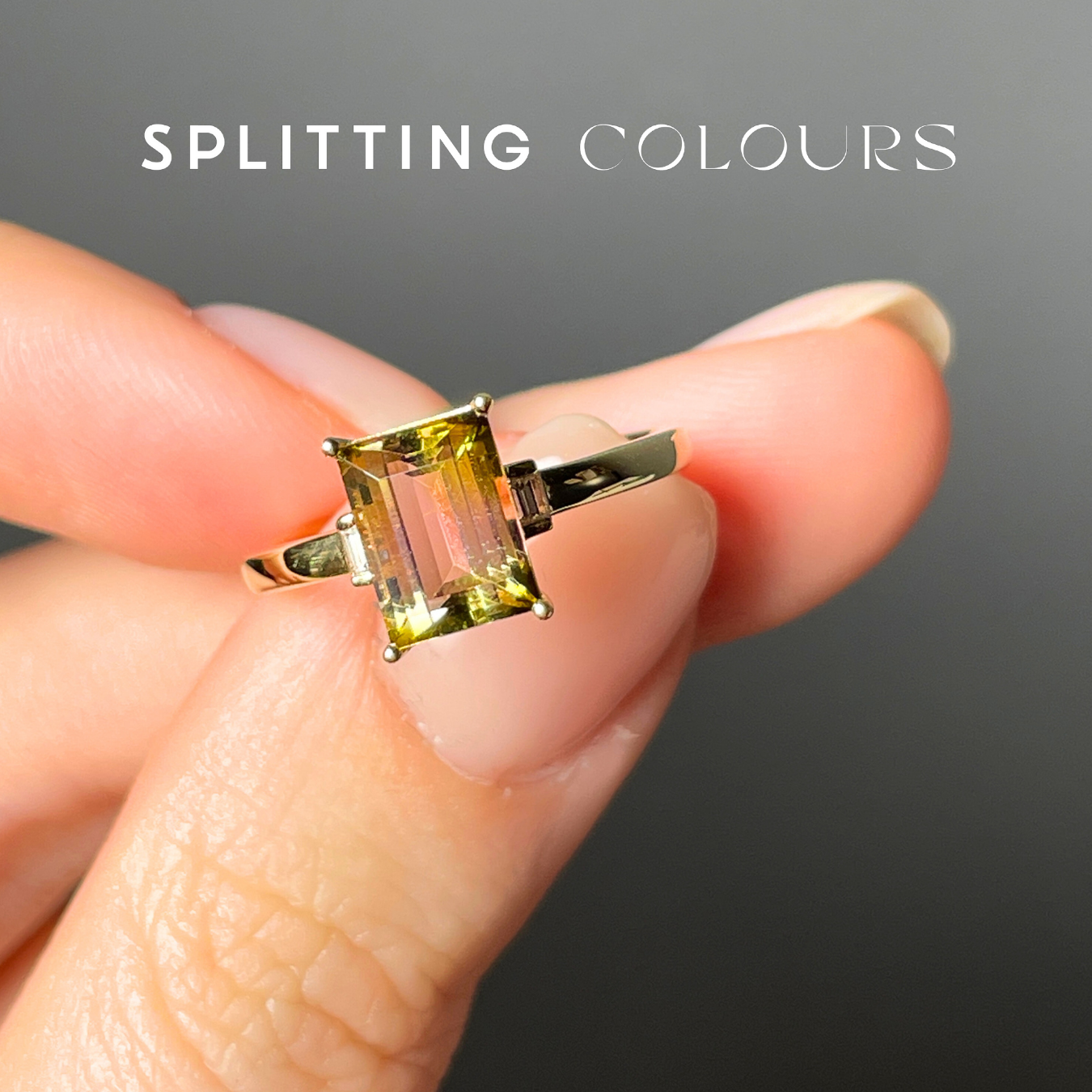 The Fusion Ring - 1.87ct Watermelon Tourmaline with Diamonds