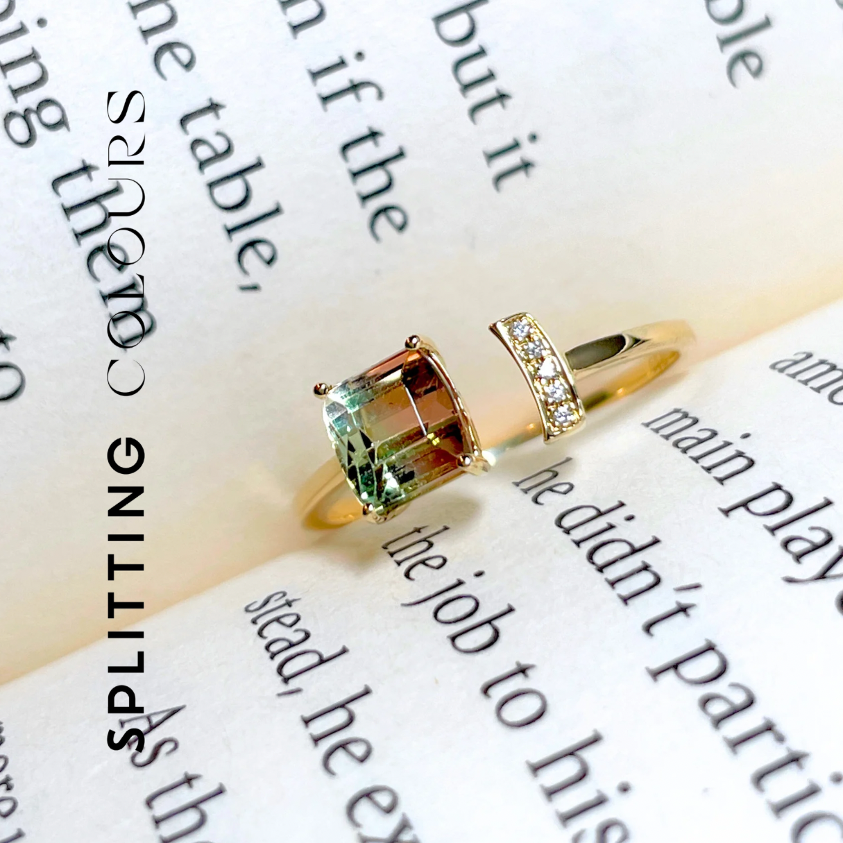 The Satellite Ring - 1.08ct Watermelon Tourmaline