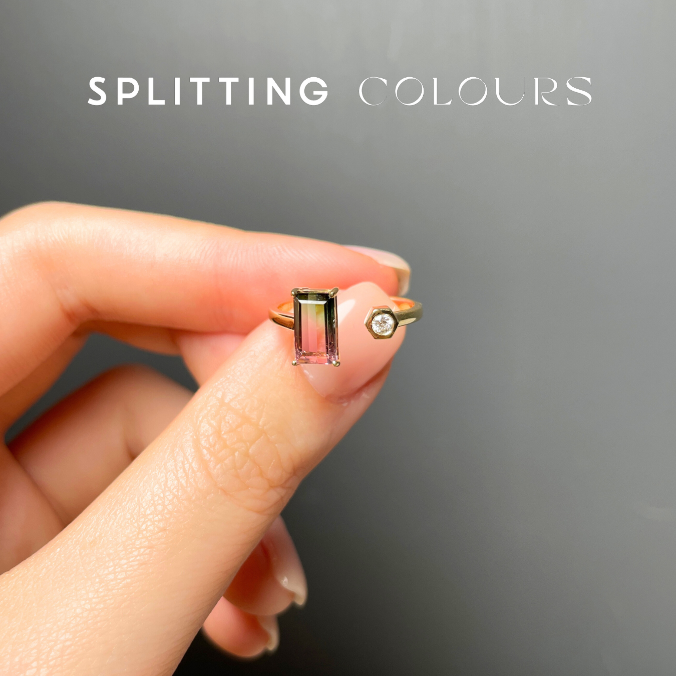 The Satellite Ring – 1.60ct Watermelon Tourmaline