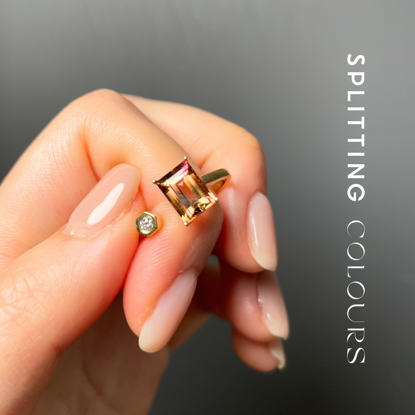 The Satellite Ring – 1.67ct Sunset Tourmaline
