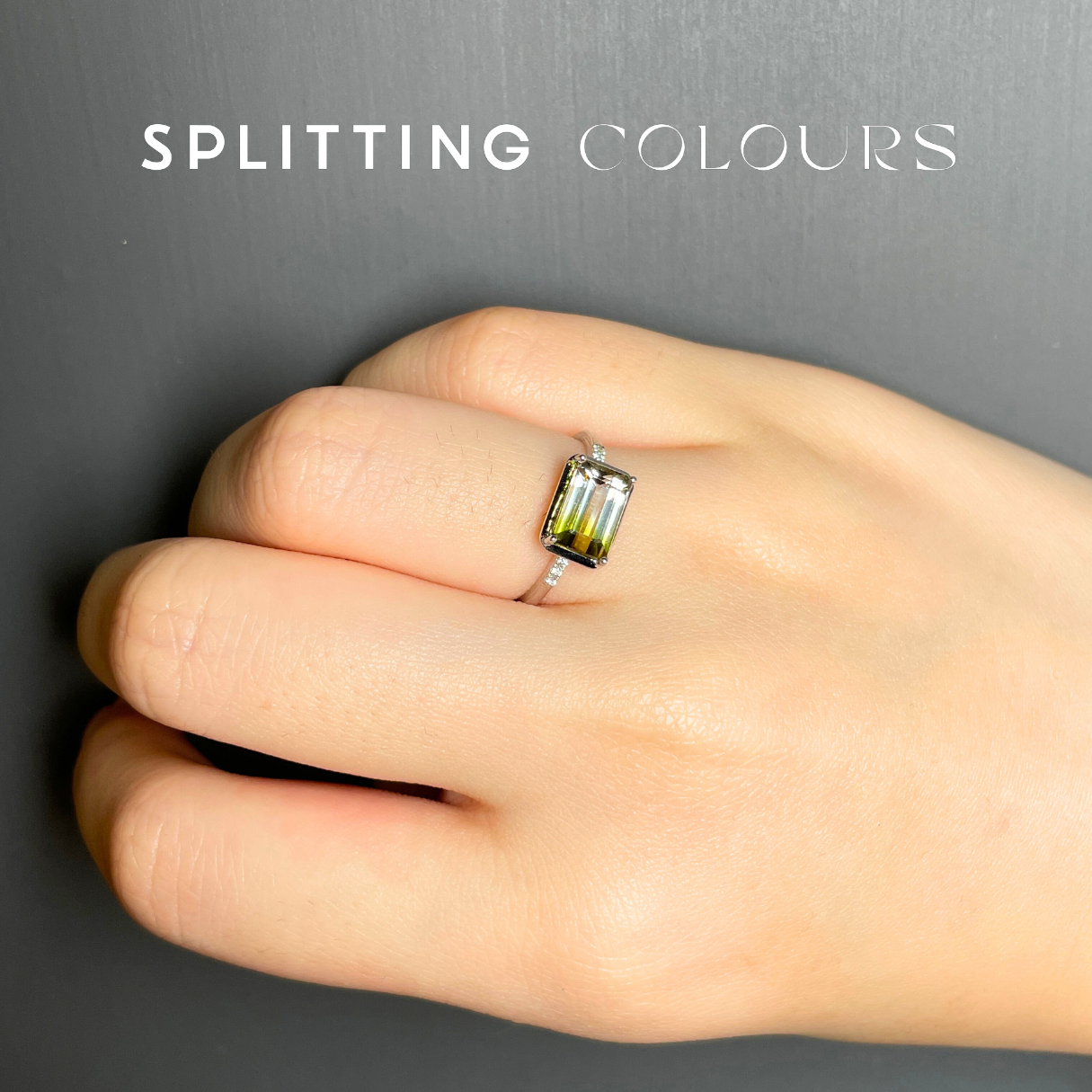 The Fusion Ring - 2.03ct Pistachio Green Gradient Tourmaline