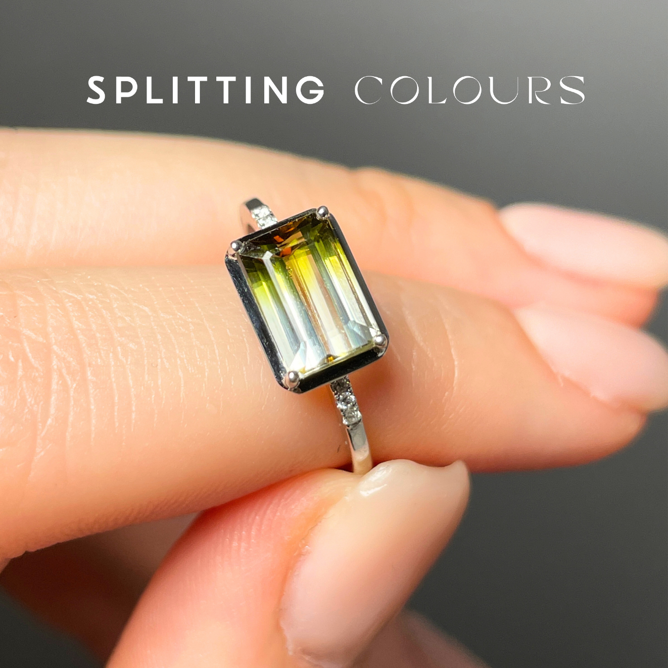 The Fusion Ring - 2.03ct Pistachio Green Gradient Tourmaline