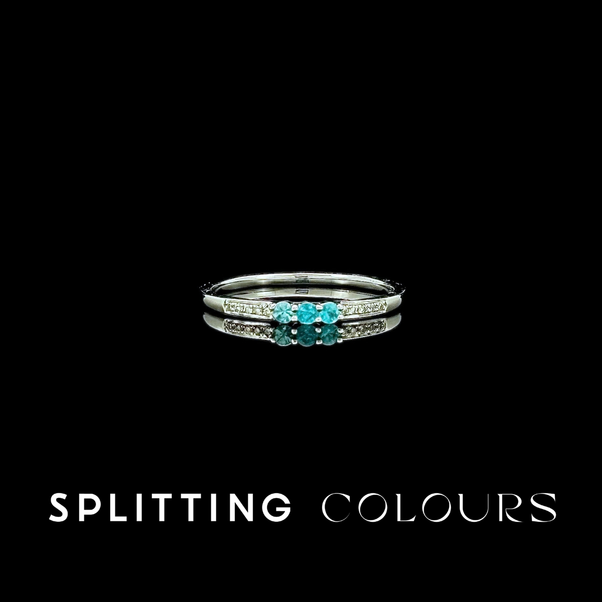 The Mono Ring - Brazilian Paraiba Ring 'Ocean Whispers' with Diamonds