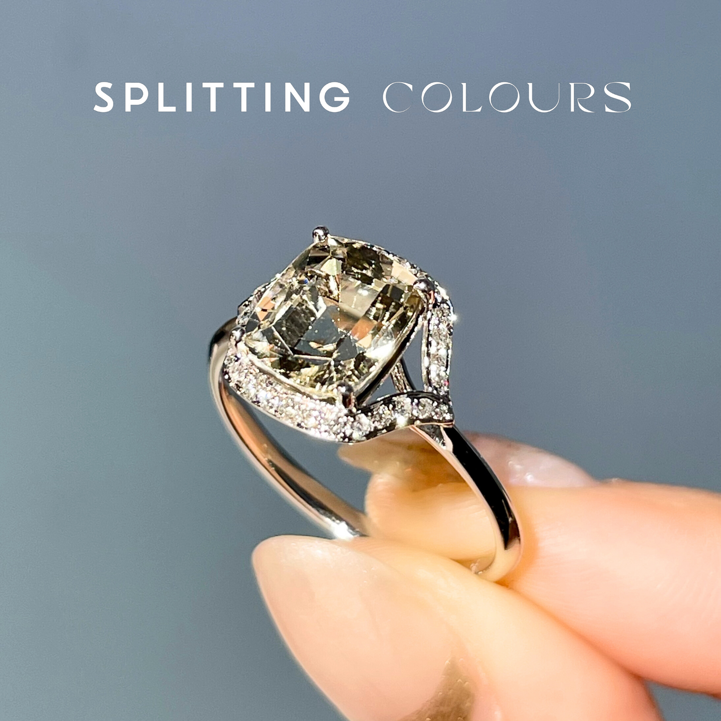 The Mono Ring - 2.95ct Light Yellow Tourmaline With Diamonds