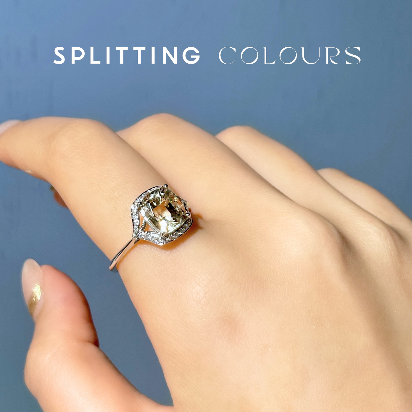 The Mono Ring - 2.95ct Light Yellow Tourmaline With Diamonds