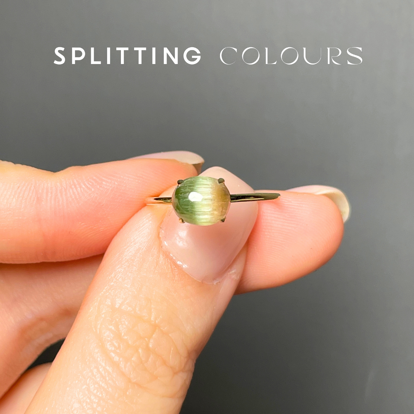 The Petite Ring - 1.61ct Watermelon Cat's Eye Tourmaline