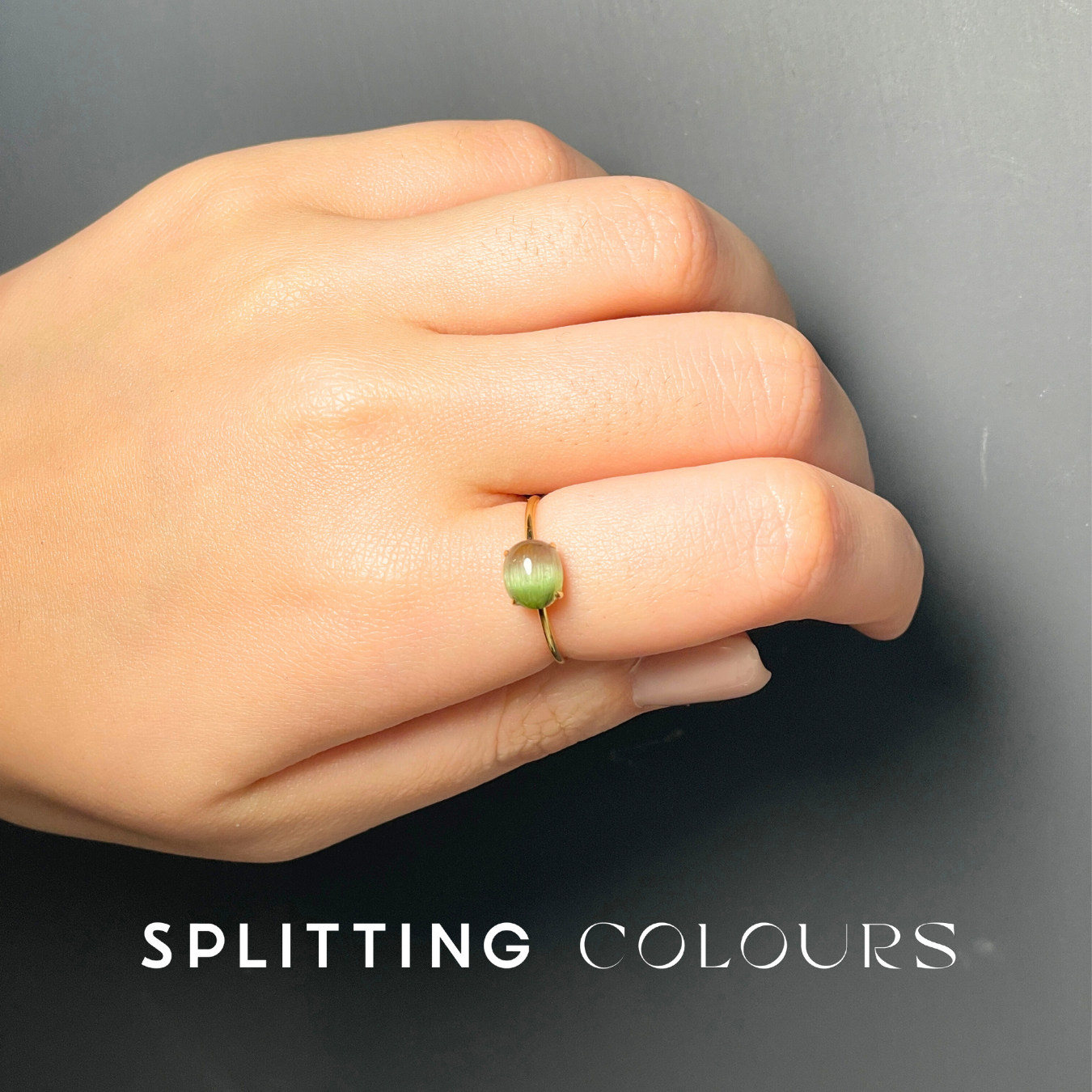 The Petite Ring - 1.61ct Watermelon Cat's Eye Tourmaline