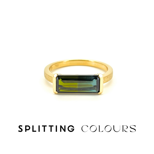 The Classic Ring - 1.82ct Dark Green & Blue Tourmaline