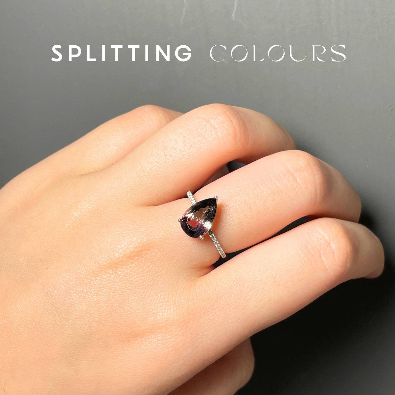 The Fusion Ring - 2.82ct Pink & Grey Tourmaline with Diamonds