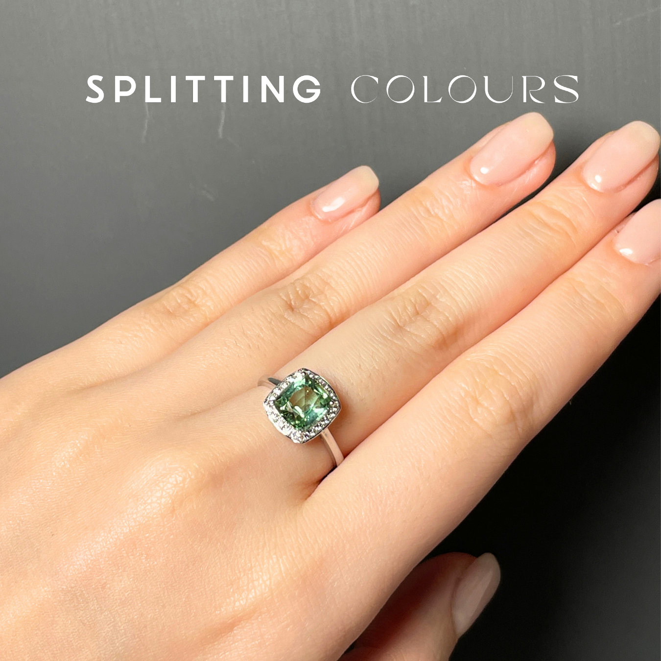 The Mono Halo Ring - 2.05ct Mint Green Tourmaline