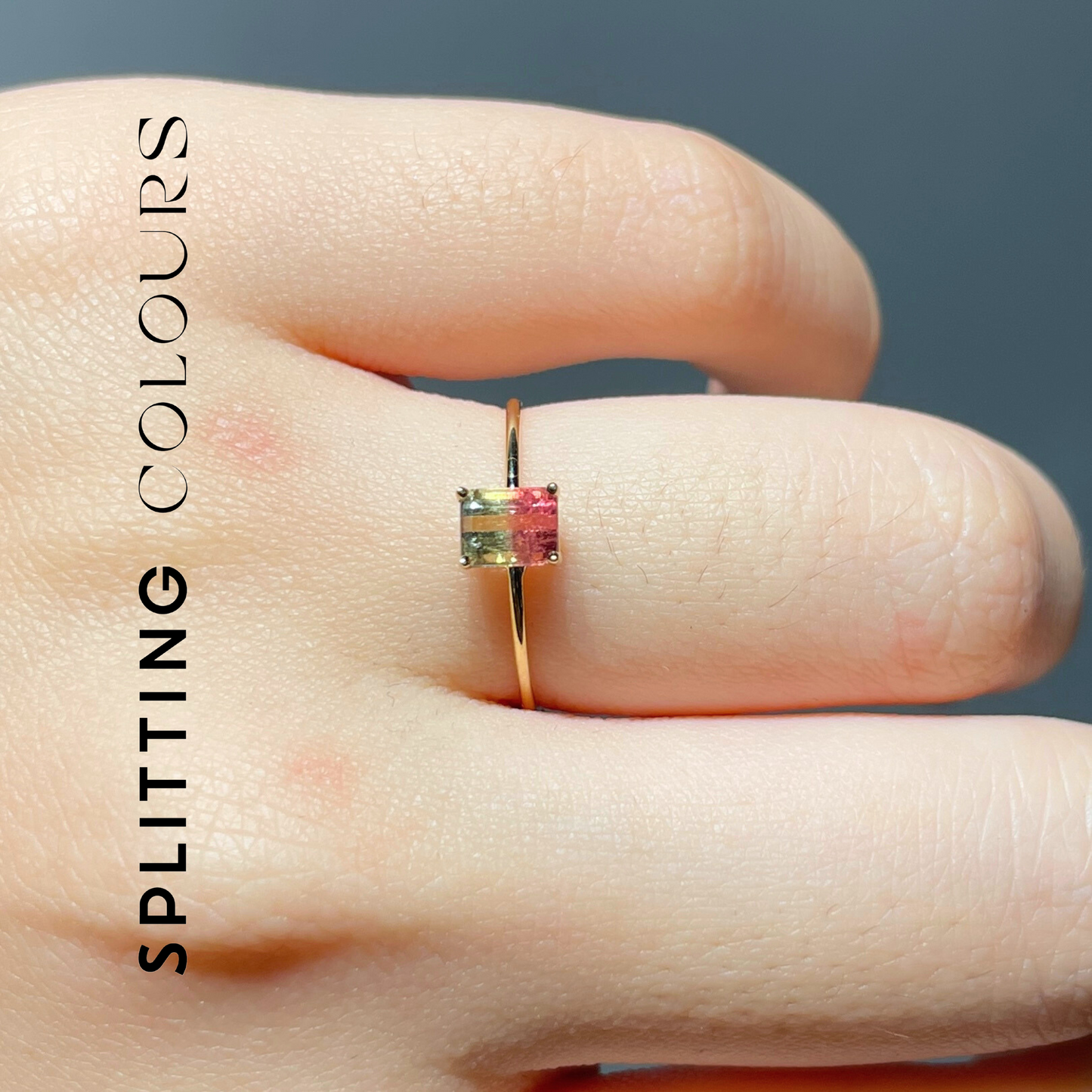 The Petite Ring - 0.56ct Gradient Pink Tourmaline