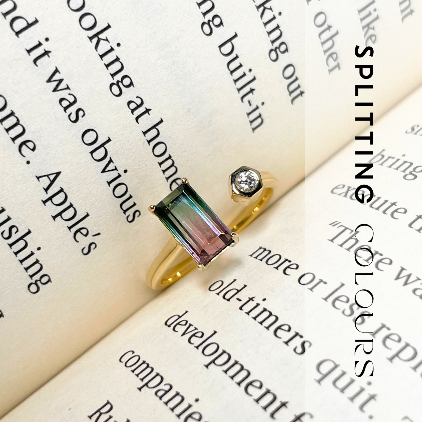 The Satellite Ring – 1.60ct Watermelon Tourmaline