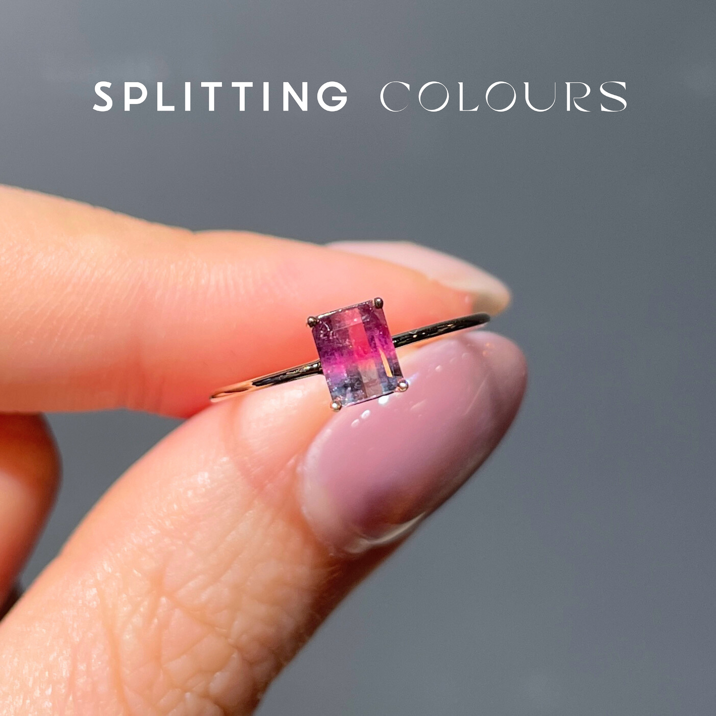 The Petite Ring - 0.58ct Watermelon Tourmaline