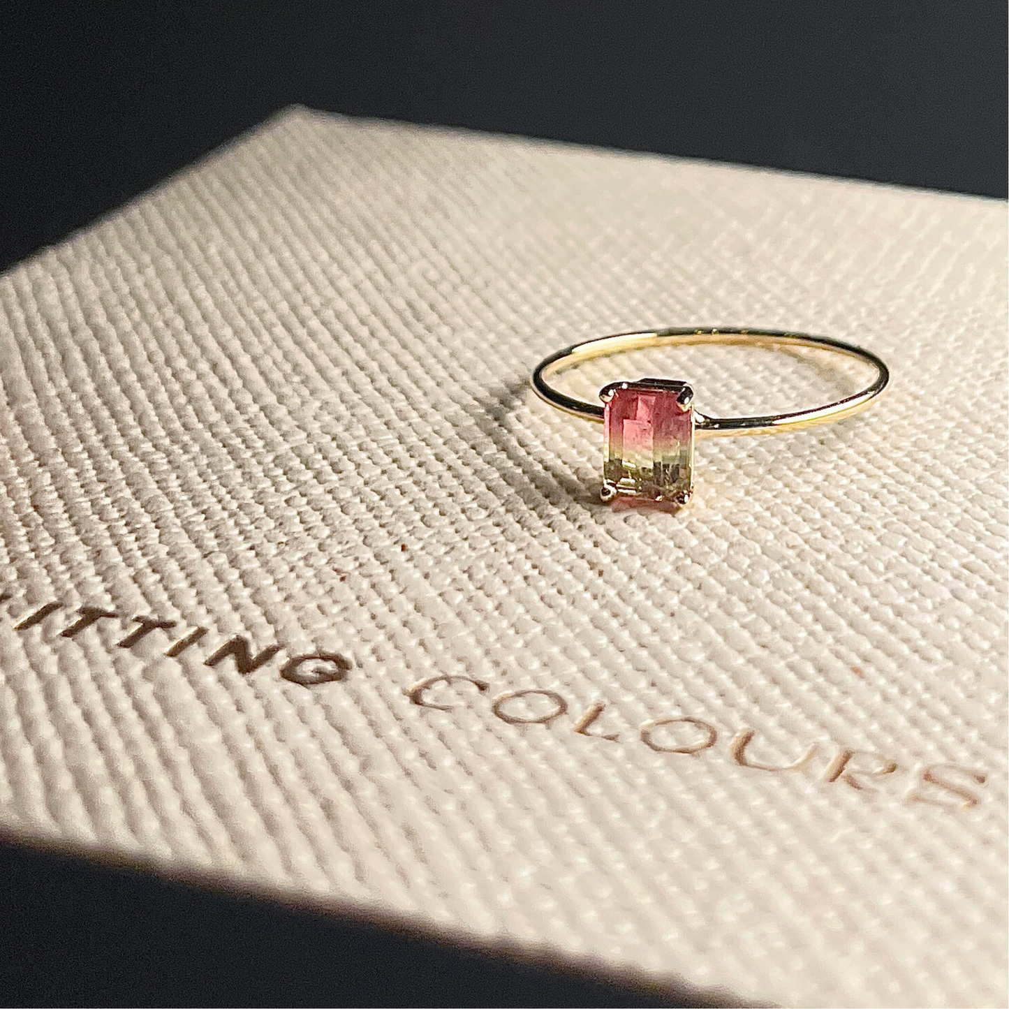 The Petite Ring - 0.56ct Gradient Pink Tourmaline