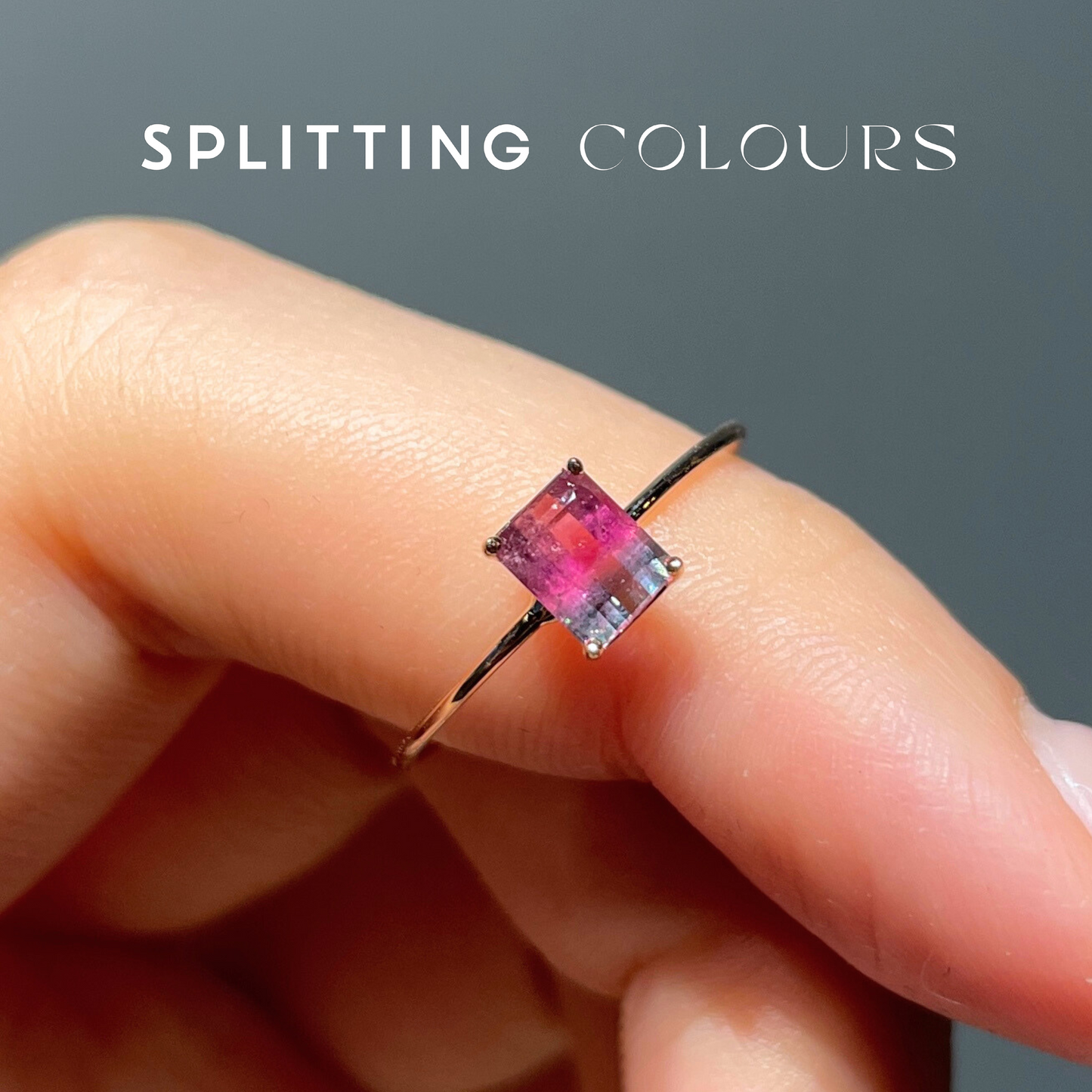 The Petite Ring - 0.58ct Watermelon Tourmaline