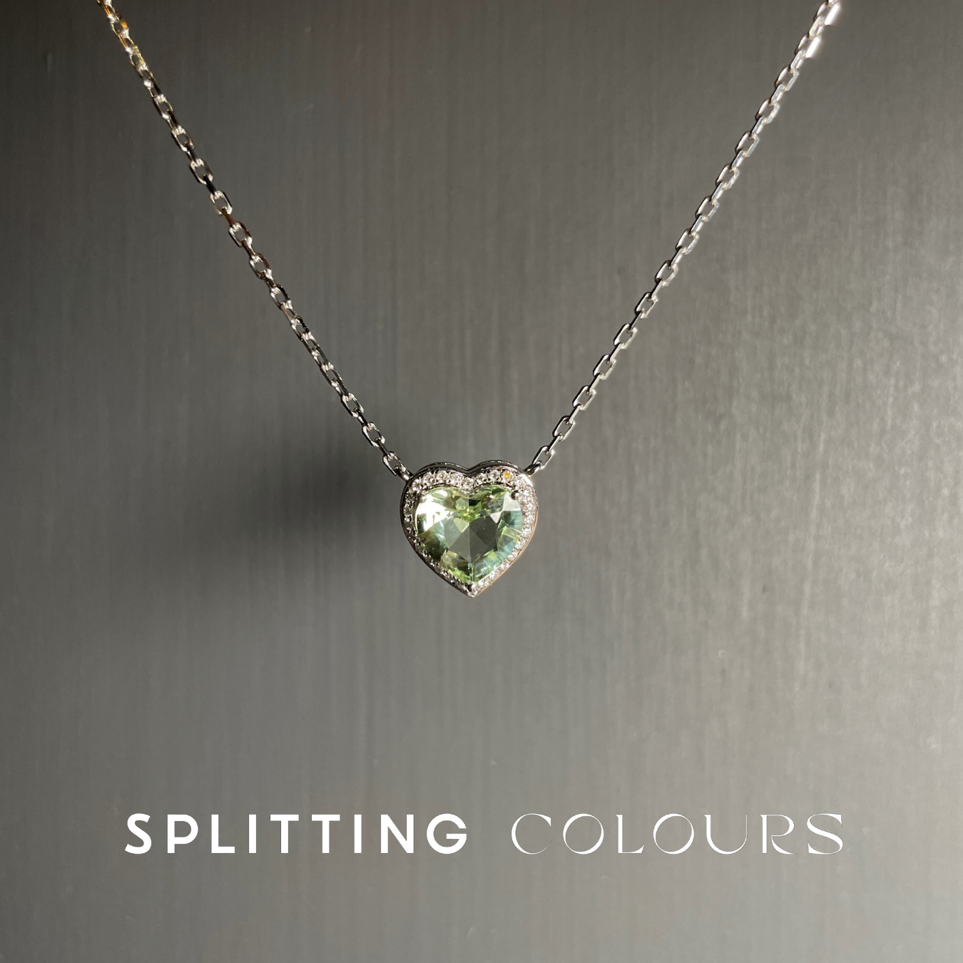 The Mono Necklace - 1.32ct Mint Green Tourmaline with Diamonds