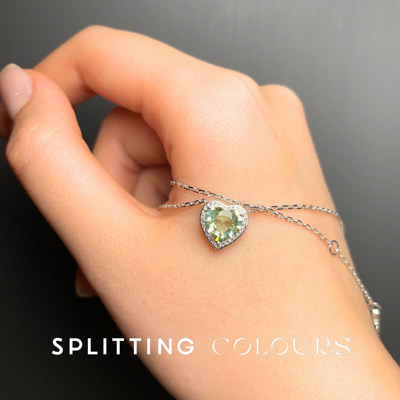 The Mono Necklace - 1.32ct Mint Green Tourmaline with Diamonds