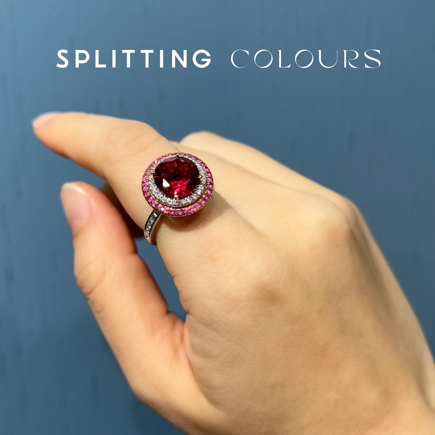 The Cyclone Ring – 3.77ct Rubellite with Pink Sapphires & Diamonds