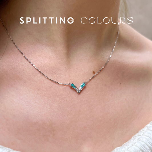 The Mono Necklace - Brazilian Paraiba 'Sky Soaring' with Diamonds