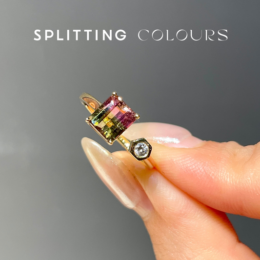 The Satellite Ring – 1.21ct Watermelon Tourmaline