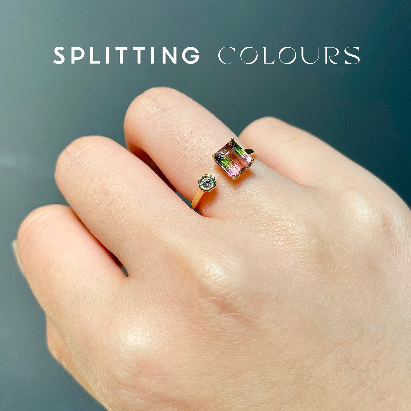 The Satellite Ring – 1.21ct Watermelon Tourmaline