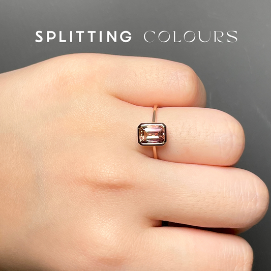 The Fusion Ring - 1.84ct Gradient Light Reddish Pink Tourmaline