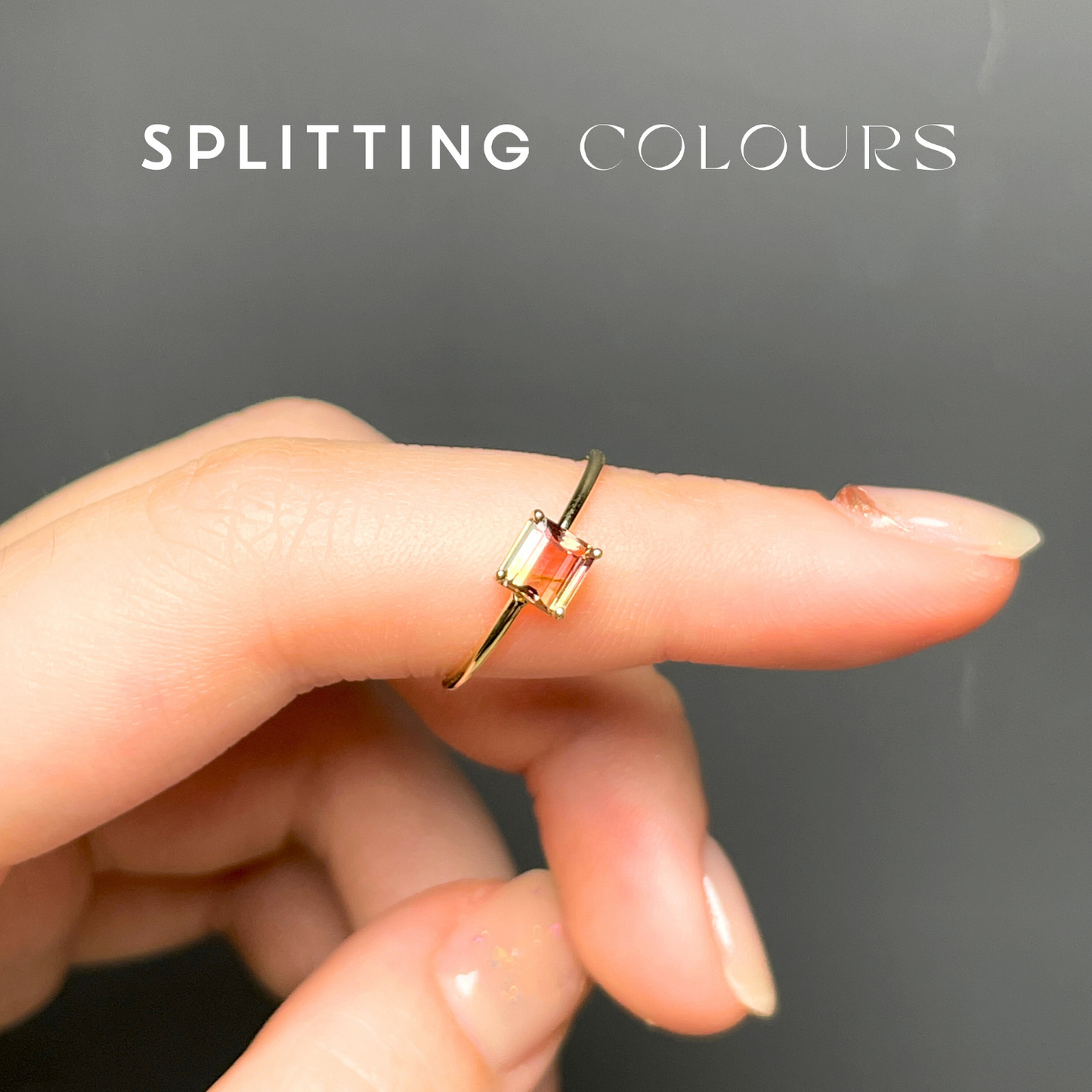 The Petite Ring - 0.73ct Watermelon Tourmaline