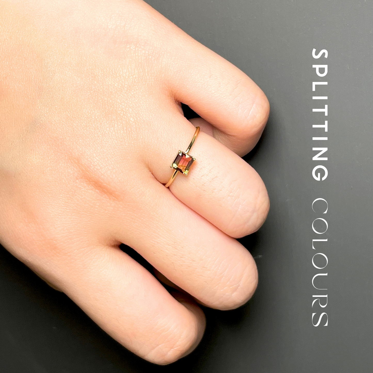 The Petite Ring - 0.73ct Watermelon Tourmaline