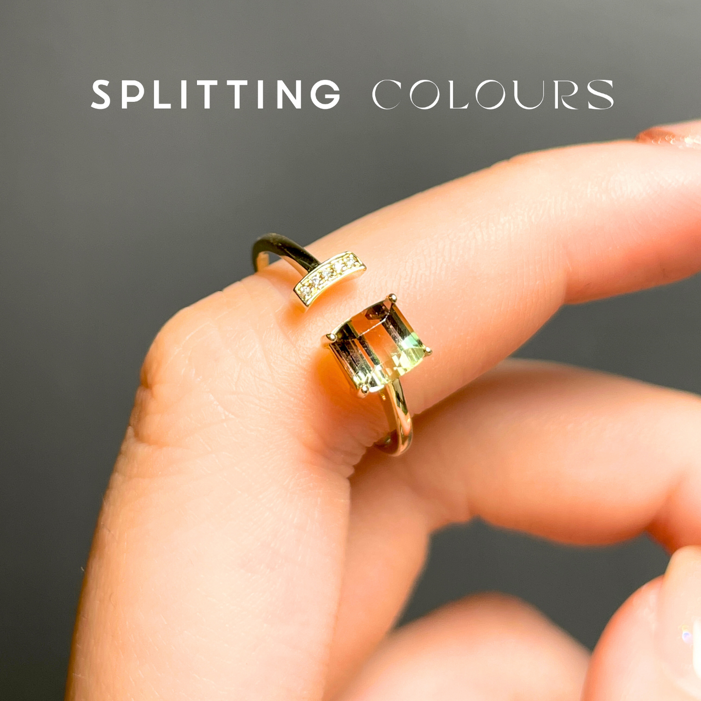 The Satellite Ring - 1.08ct Watermelon Tourmaline