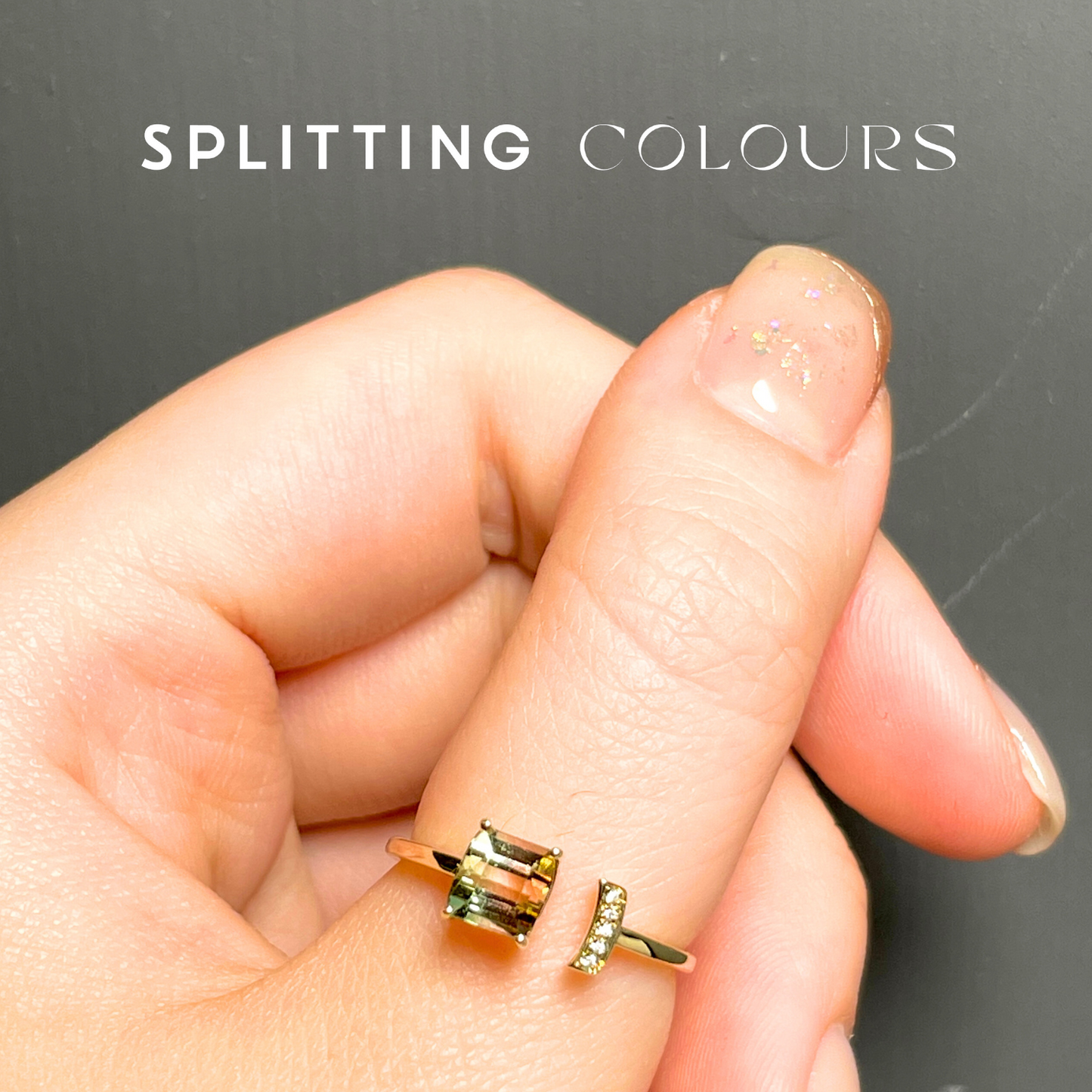 The Satellite Ring - 1.08ct Watermelon Tourmaline