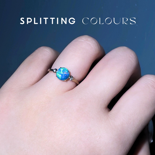 Beyond Tourmalines - 0.62ct Australian Crystal Opal Ring