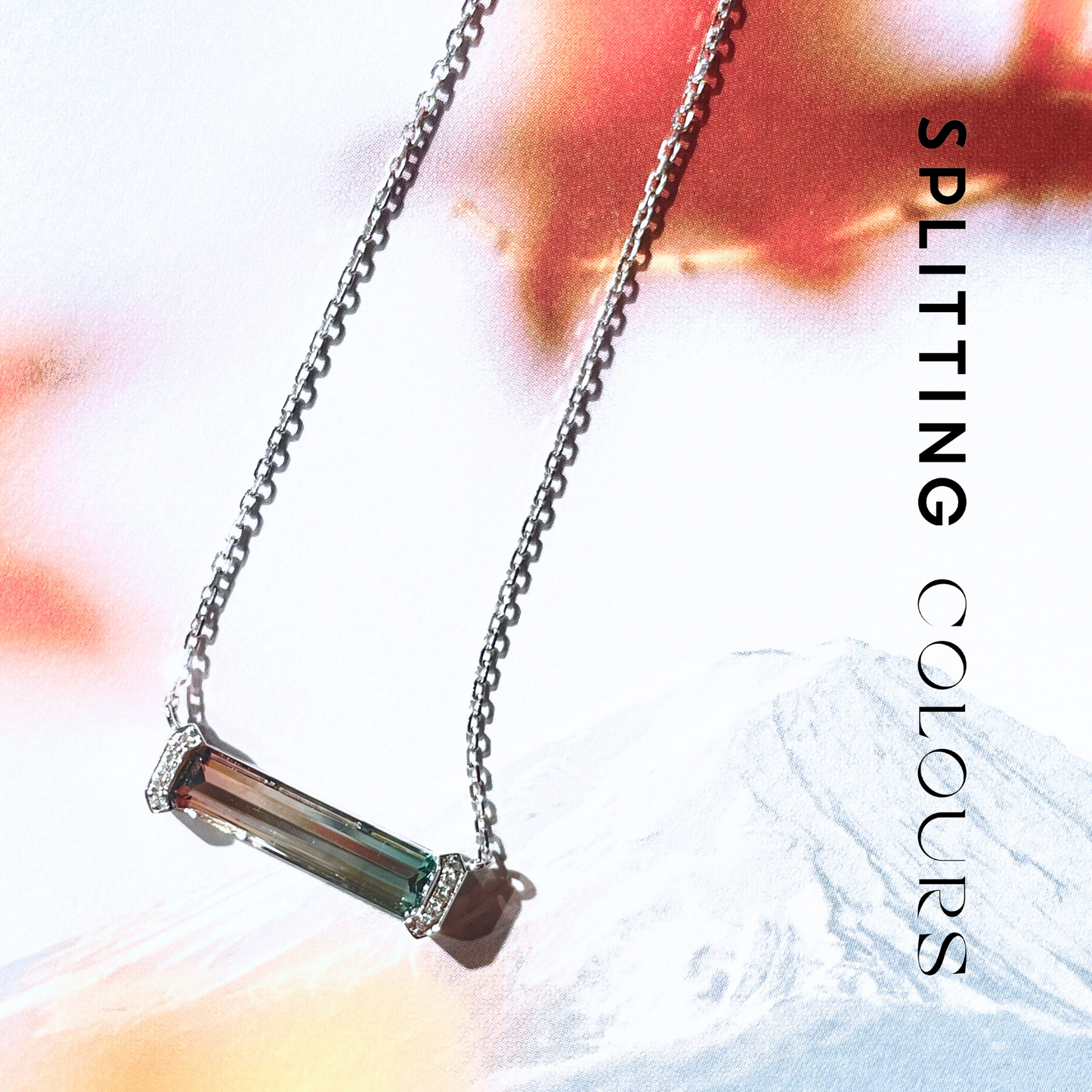 The Bracket Necklace - 1.86ct Watermelon Tourmaline