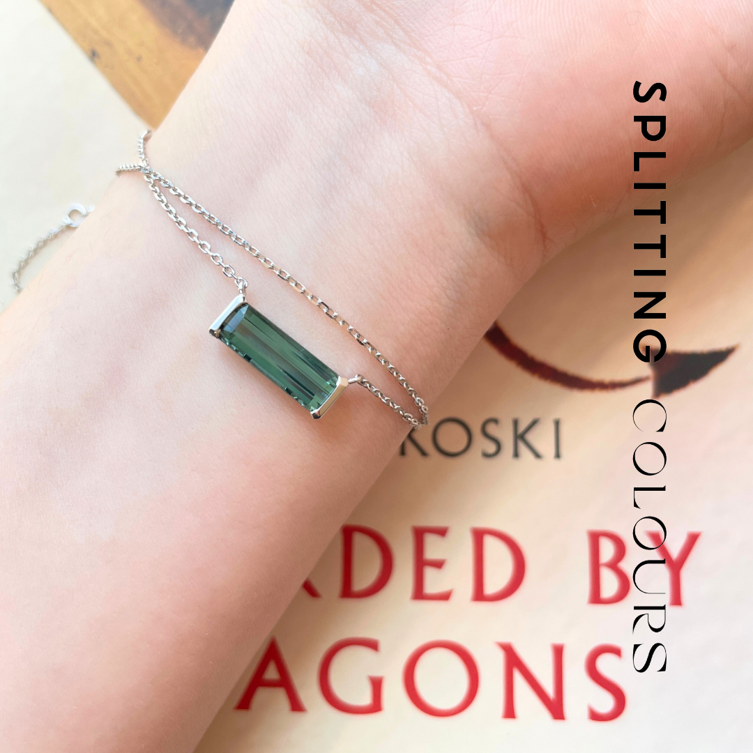The Mono Necklace - 2.44ct Blue Tourmaline with Diamonds