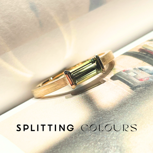 The Classic Ring - 0.65ct Grass Green Gradient Tourmaline