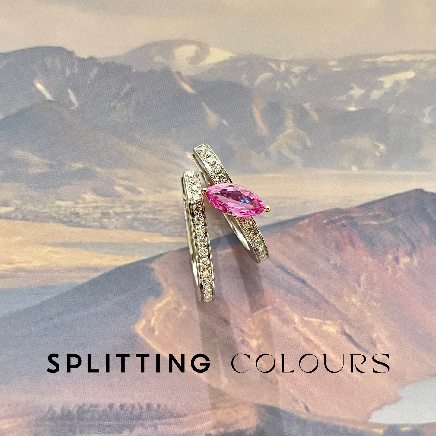 Beyond Tourmalines - 0.92ct Pink Sapphire/Diamonds Mismatched Earrings