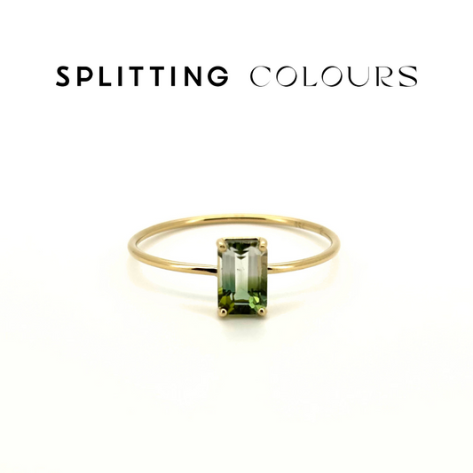 The Petite Ring - 0.65ct Green Gradient Tourmaline