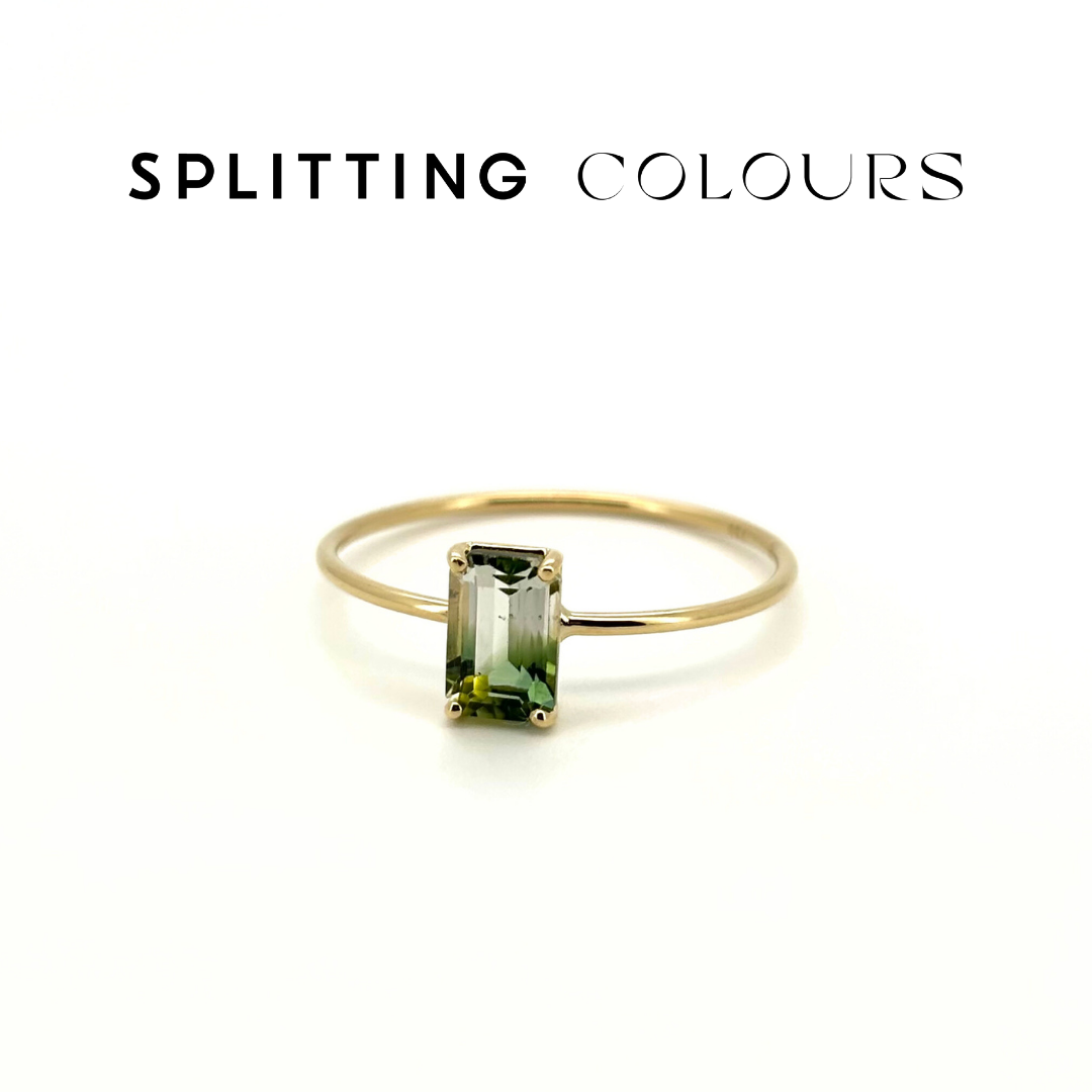 The Petite Ring - 0.65ct Green Gradient Tourmaline