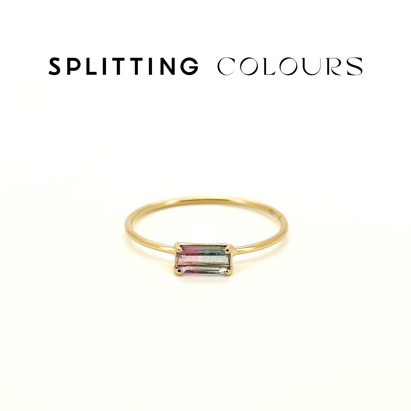 The Petite Ring - 0.27ct Pink and Light Blue Tourmaline