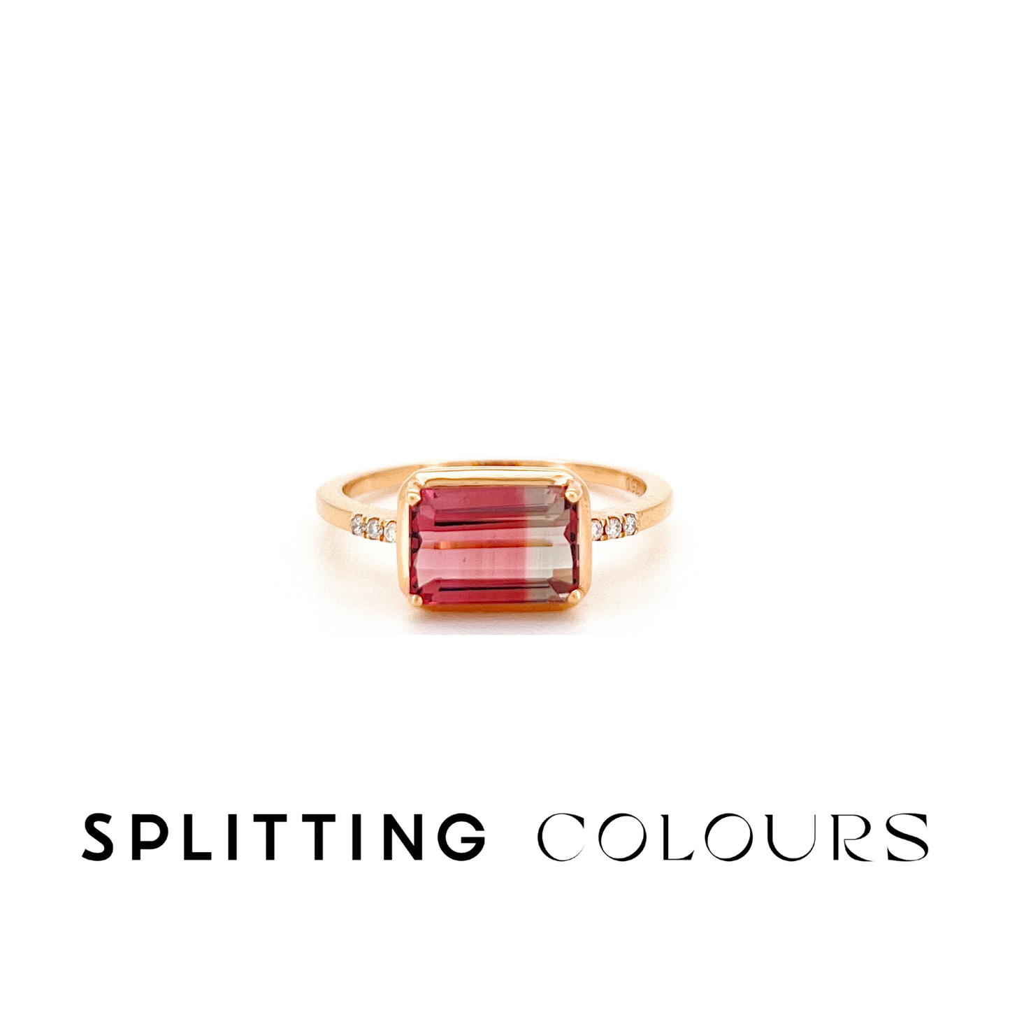 The Fusion Ring - 1.76ct Coral Pink Gradient Tourmaline