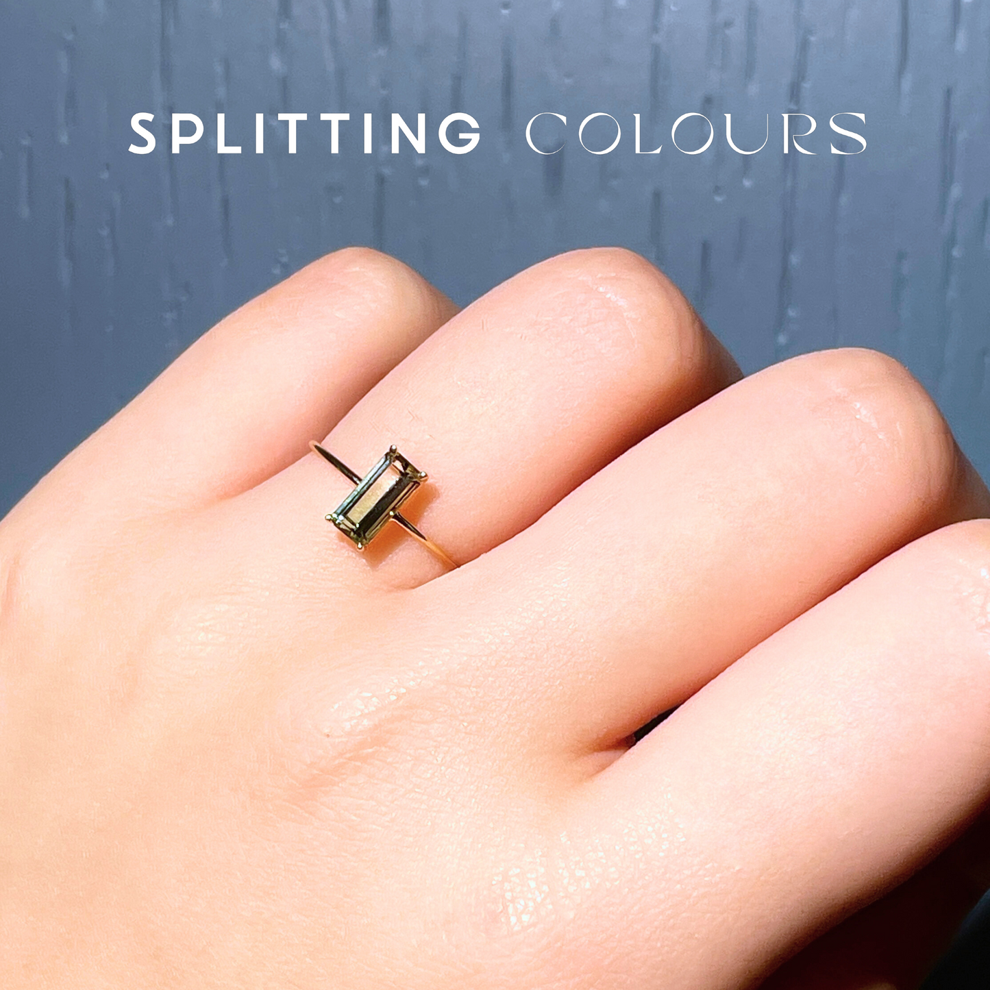 The Petite Ring - 0.64ct Gradient Green Tourmaline