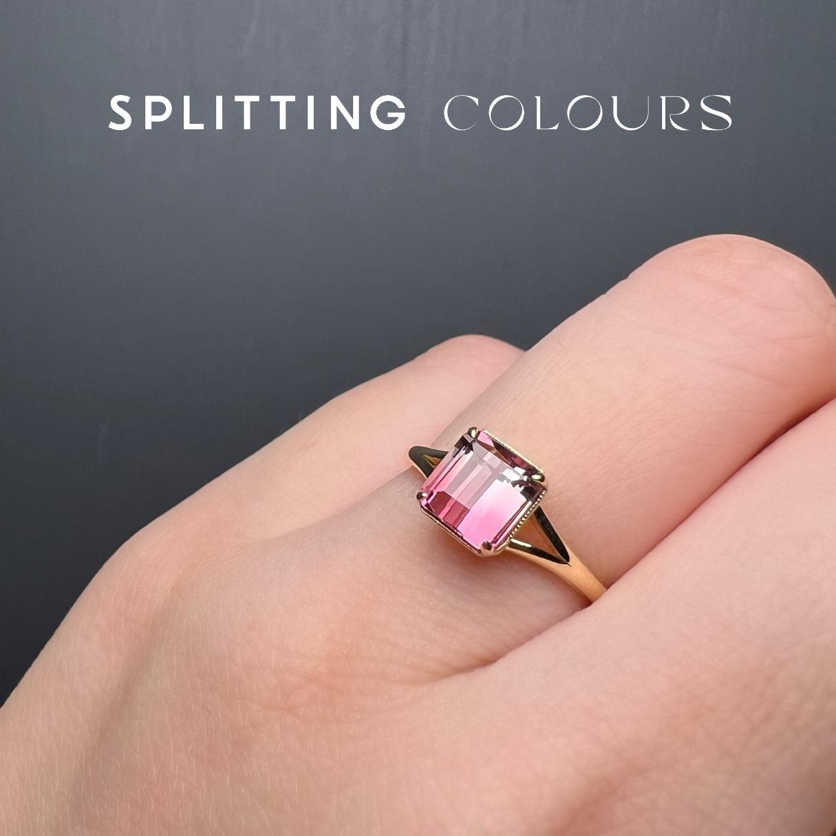The Fusion Ring - 1.50ct Sweet Pink Gradient Tourmaline