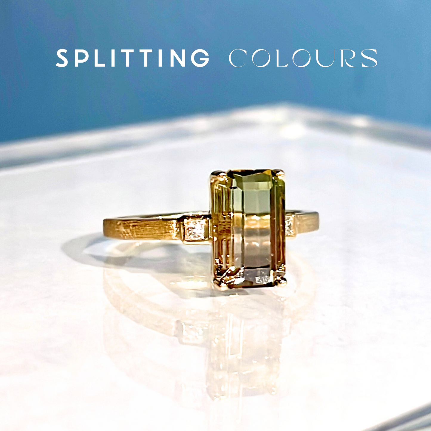 The Classic Ring - 2.34ct Watermelon Tourmaline With Diamonds