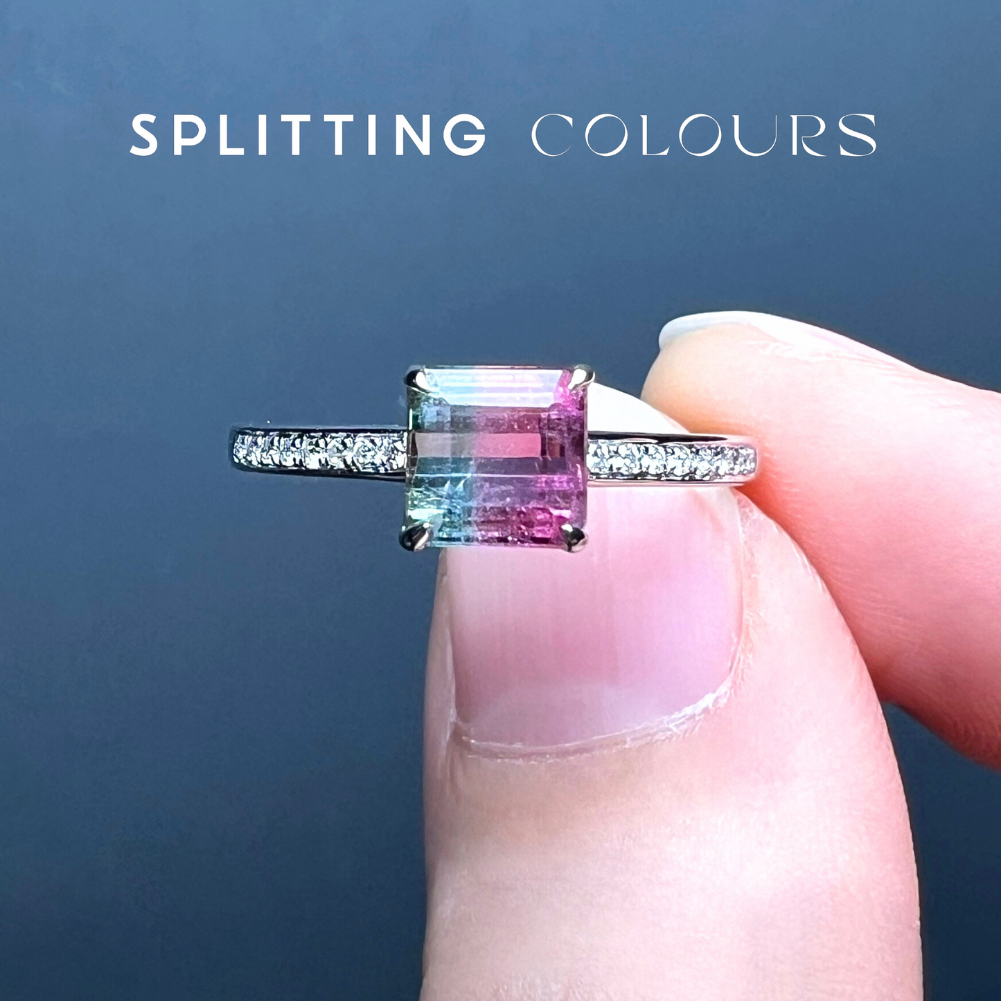 The Fusion Ring - 1.00ct Watermelon Tourmaline