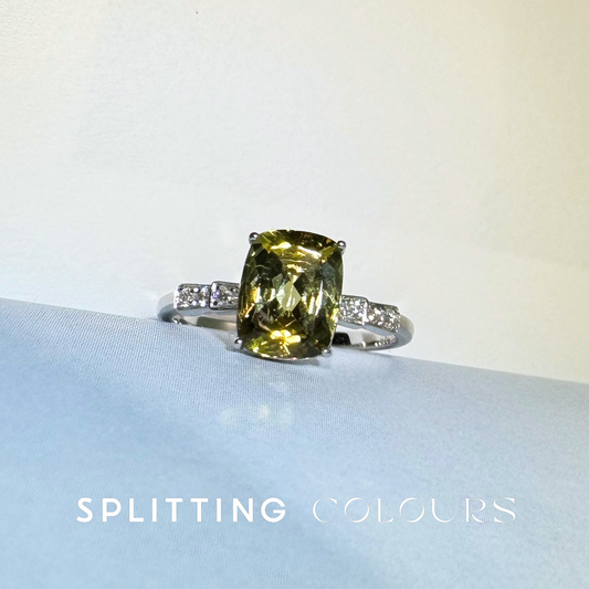 The Mono Ring - 2.12ct Lime Green Tourmaline