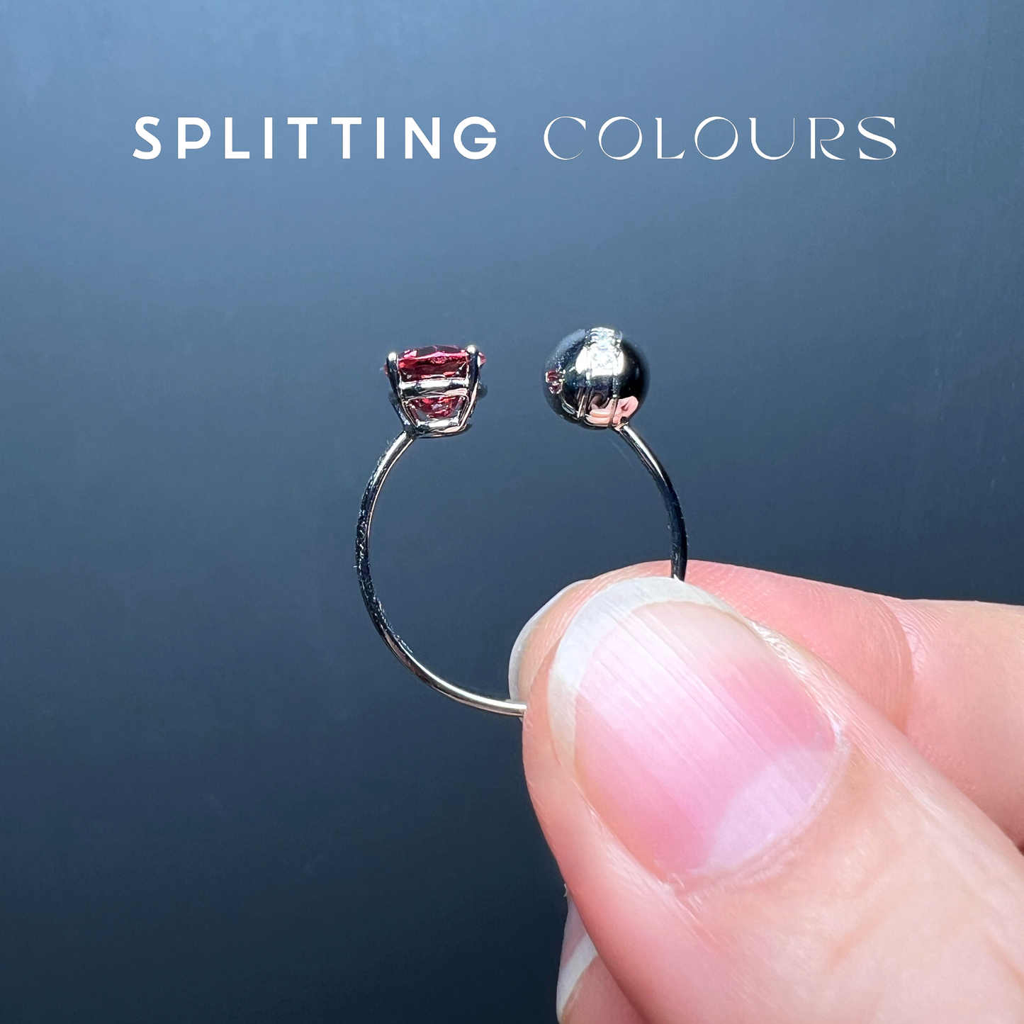 The Satellite Ring – 1.27ct Rubellite