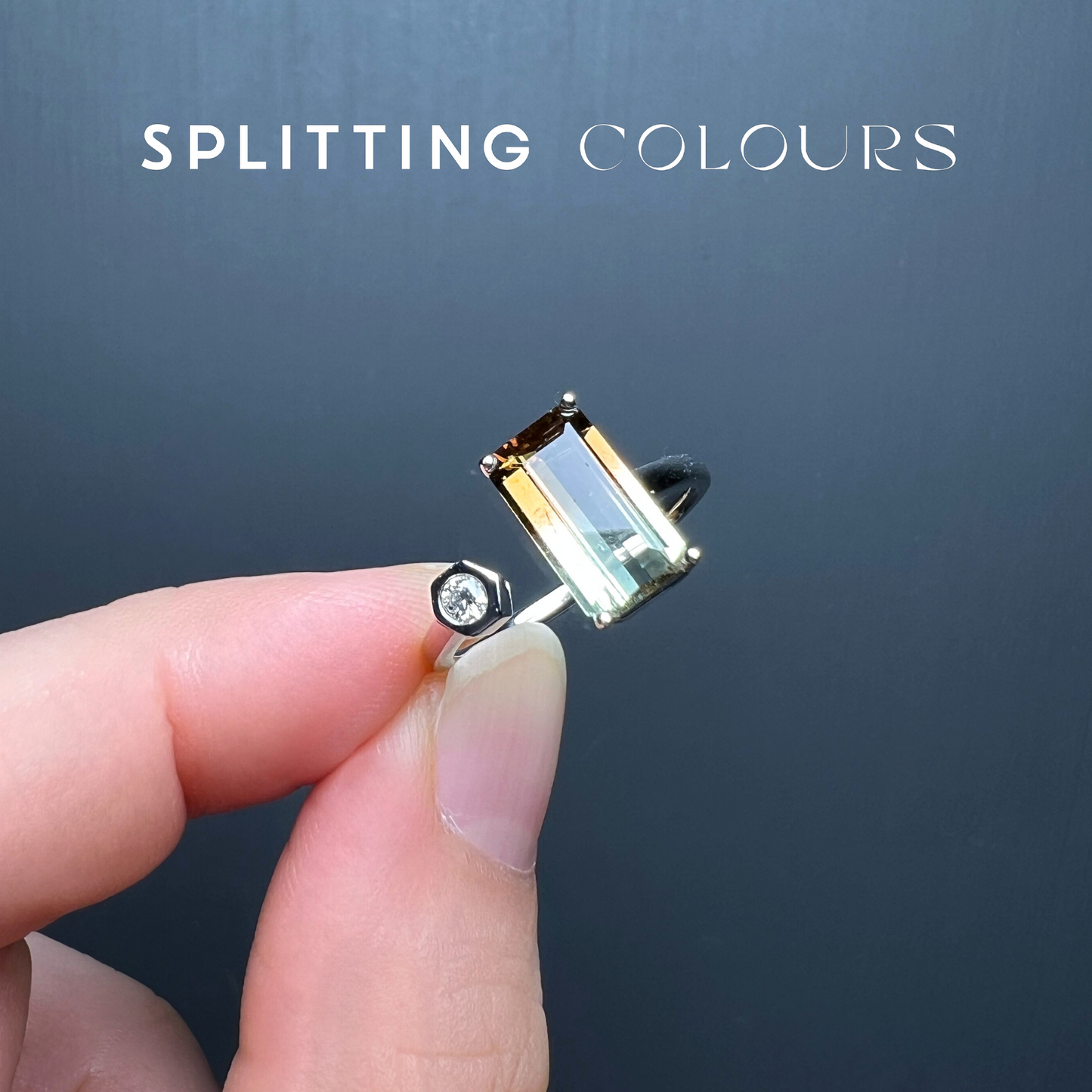 The Satellite Ring - 1.64ct Watermelon Tourmaline
