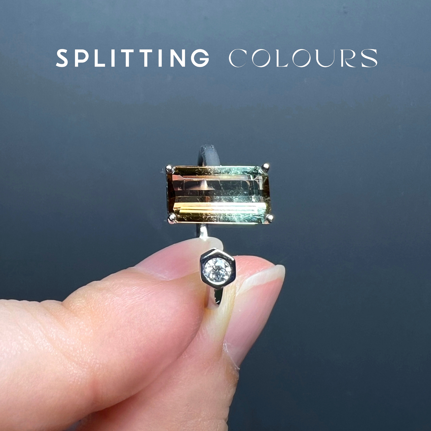 The Satellite Ring - 1.64ct Watermelon Tourmaline