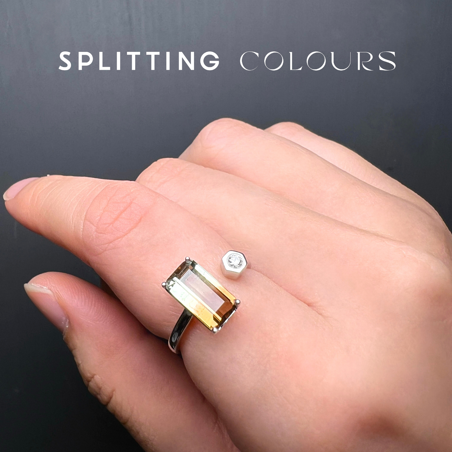 The Satellite Ring - 1.64ct Watermelon Tourmaline